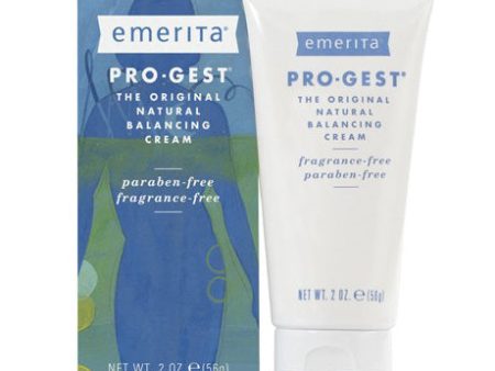 Pro-Gest Natural Progesterone Cream Paraben Free 2 oz from Emerita For Cheap