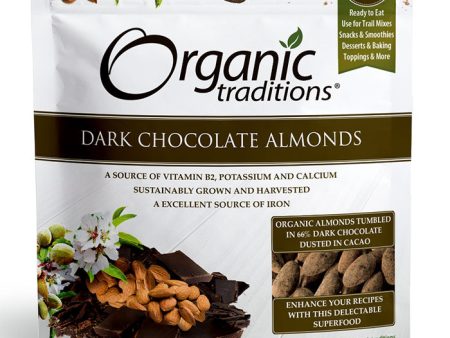 Organic Dark Chocolate Covered Almonds, Value Size, 8 oz (227 g), Organic Traditions Supply