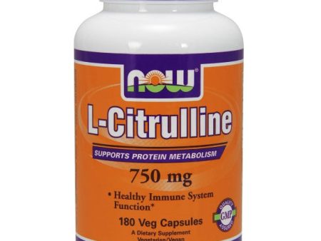 L-Citrulline 750 mg, 180 Capsules, NOW Foods For Sale