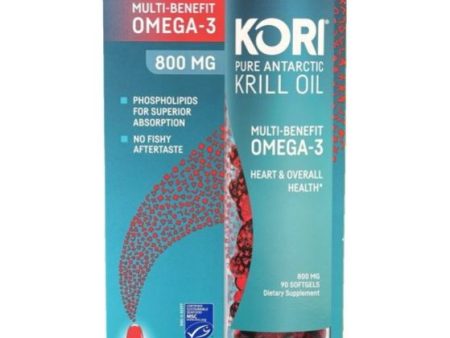 Kori Pure Antarctic Krill Oil Multi-Benefit Omega-3, 800 mg 90 capsulas on Sale