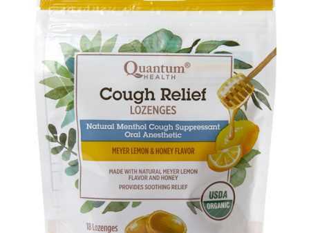 Cough Relief Lozenges - Meyer Lemon Honey, 18 Lozenges, Quantum Health Sale