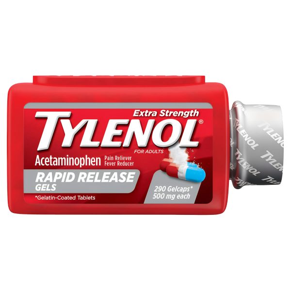 Tylenol Extra Strength Acetaminophen Rapid Release Gels, 290 Ct on Sale