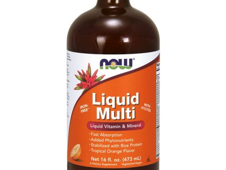 Liquid Multi Tropical Orange Flavor Multi Vitamins 16 oz, NOW Foods Online Sale