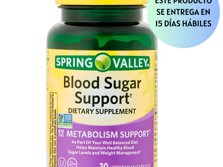 Blood Sugar Support , 30 capsulas vegetarianas - Spring Valley Online