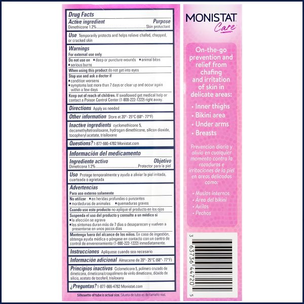 Gel en polvo antirozaduras Monistat - sin fragancia 42gr Cheap