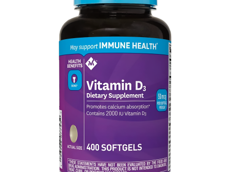 VITAMINA D3 -MEMBERS MARK 2000UI- 400 Capsulas de Gel Online Sale