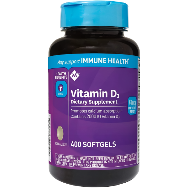 VITAMINA D3 -MEMBERS MARK 2000UI- 400 Capsulas de Gel Online Sale