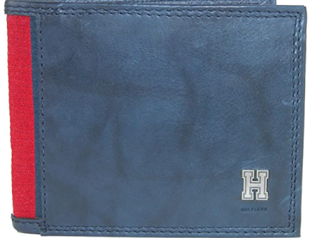 Billetera Tommy Hilfiger - Navy Style de piel para hombre, color azul y rojo. Online Hot Sale