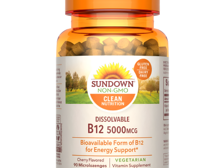 Vitamina B12 5000mcg Sundown Natural 90 microlozenges Discount