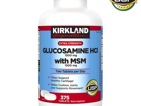 Glucosamina HCI 1500mg con MSM 1500mg Kirkland   de 375 tabletas For Discount