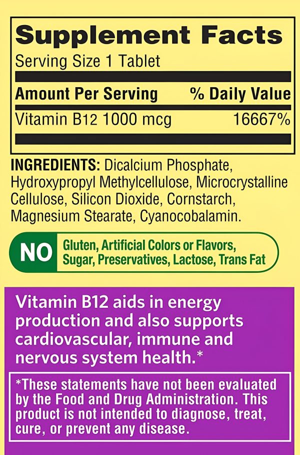 Vitamina B12 tabletas Spring Valley on Sale