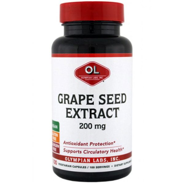 Grape Seed Extract 200mg, 100 Capsules, Olympian Labs Online Sale