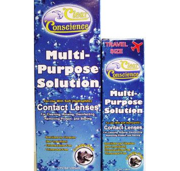 Multi-Purpose Contact Lens Solution, 12 oz, Clear Conscience For Discount