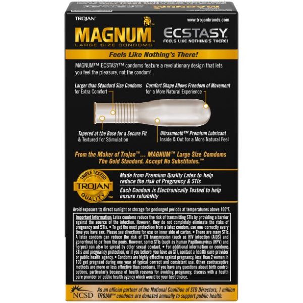 Trojan Magnum Ecstasy Large Size Condoms Hot on Sale