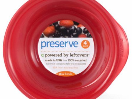 Everyday Bowls, Pepper Red, 16 oz x 4 Pack, Preserve Fashion