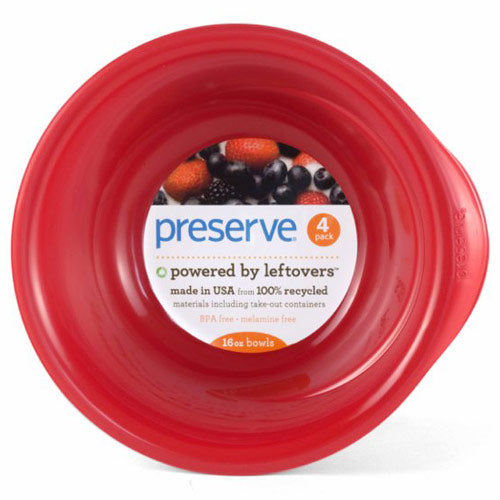 Everyday Bowls, Pepper Red, 16 oz x 4 Pack, Preserve Fashion