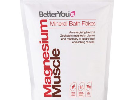 Magnesium Muscle Mineral Bath Flakes, 2.3 lb, BetterYou Discount