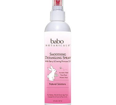 Smoothing Detangling Spray, Berry Primrose, 8 oz, Babo Botanicals on Sale