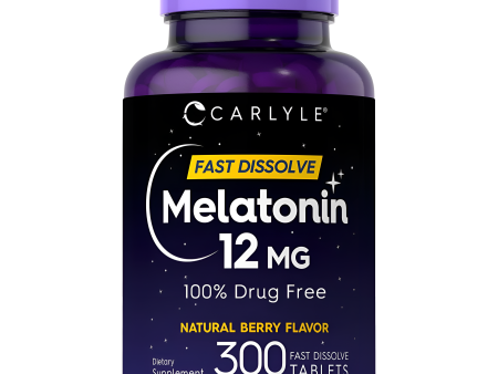 Carlyle Melatonina 12 mg de disolución rápida, 300 Tabletas Fashion