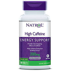 High Caffeine 200 mg, 100 Tablets, Natrol on Sale