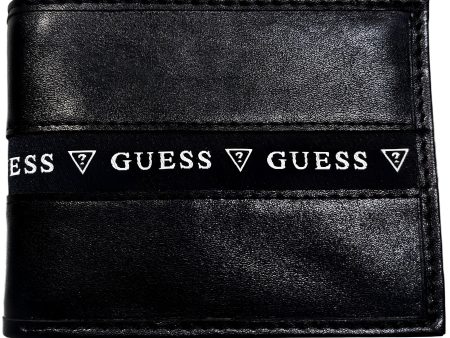 Billetera Guess para hombre, de cuerina y de color negro Hot on Sale