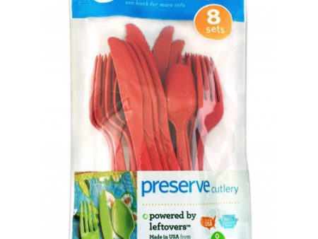 On The Go Cutlery, Pepper Red, 24 pc, Preserve Supply