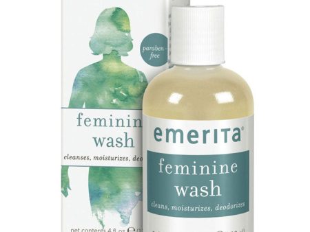 Feminine Cleansing & Moisturizing Wash, 4 oz, Emerita Discount