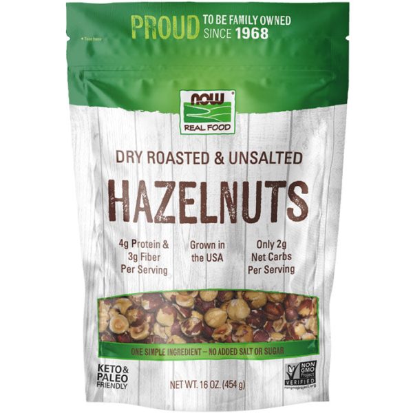 Dry Roasted & Unsalted Hazelnuts, 16 oz (454 g), NOW Foods Discount