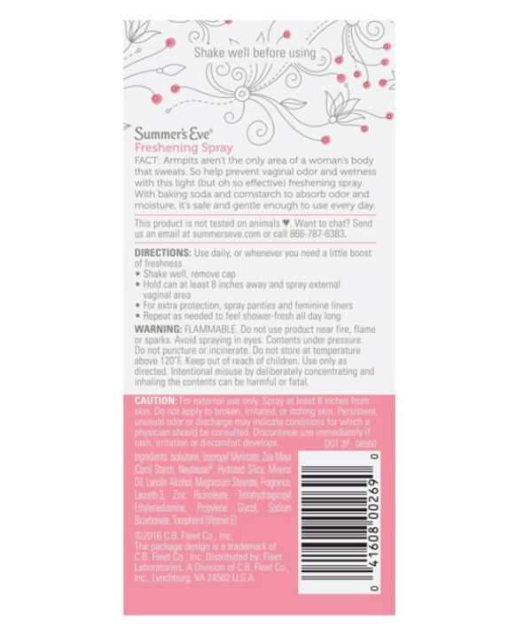 Spray refrescante floral transparente - Summer s Eve, 2 oz (56.7gr) Cheap