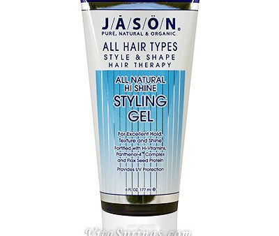 Hi-Shine Hair Styling Gel 6 oz, Jason Natural For Discount