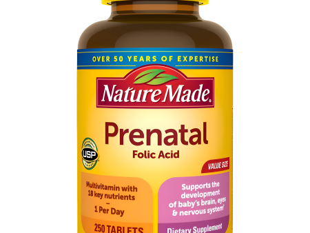 Nature Made Multivitamínico Prenatal con Ácido Fólico 250 Tabletas Supply