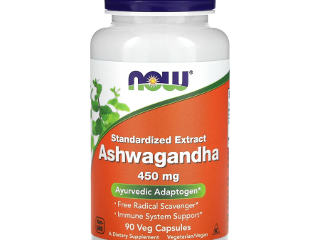 NOW Ashwagandha 450mg 90 capsulas Hot on Sale