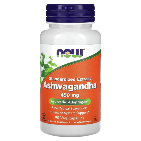 NOW Ashwagandha 450mg 90 capsulas Hot on Sale