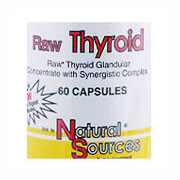 Raw Thyroid, 60 Capsules, Natural Sources For Discount