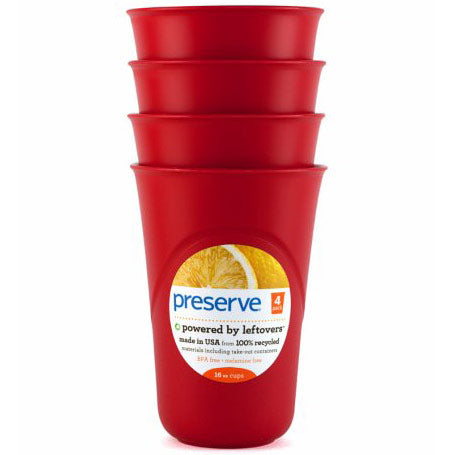 Everyday Cups, Pepper Red, 16 oz x 4 Pack, Preserve on Sale