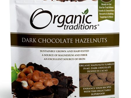 Organic Dark Chocolate Covered Hazelnuts, Value Size, 8 oz (227 g), Organic Traditions Online