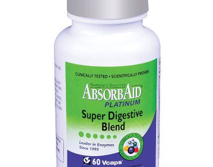 AbsorbAid Platinum, Super Digestive Blend, 60 Vcaps, Nature s Sources For Sale