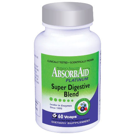 AbsorbAid Platinum, Super Digestive Blend, 60 Vcaps, Nature s Sources For Sale