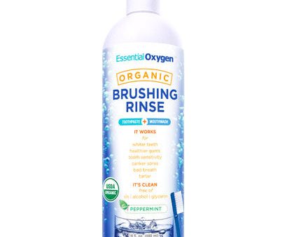 Organic Brushing Rinse, Peppermint, 16 oz, Essential Oxygen Online Hot Sale