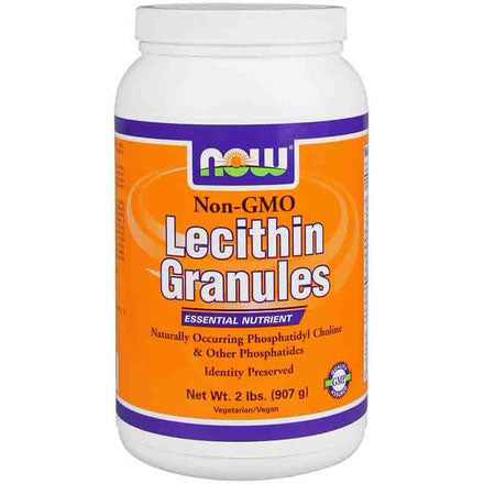 Lecithin Granules Non-GMO, 2 lb, NOW Foods Supply