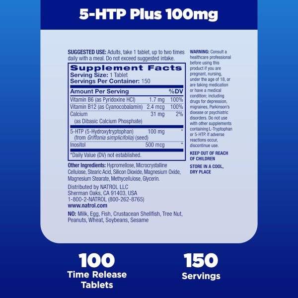 5 HTP Natrol 150 Tabletas 100mg. Cheap