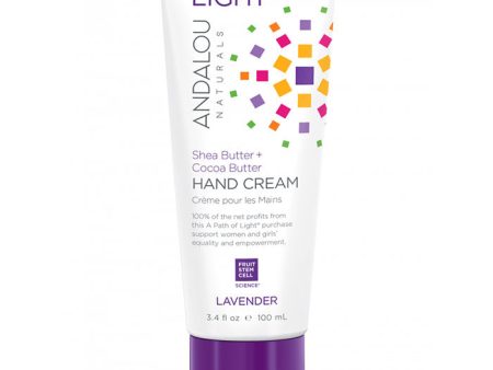 A Path of Light Lavender Hand Cream, 3.4 oz, Andalou Naturals For Cheap