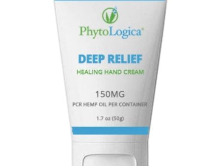 Deep Relief Healing Hand Cream, 150 mg PCR Hemp Oil, 1.7 oz, PhytoLogica Online Sale