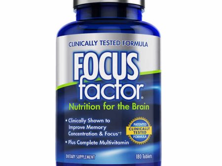 Focus Factor Suplemento Vitaminico para el Cerebro 180 tabletas For Sale