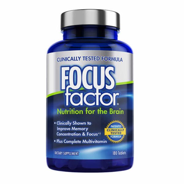 Focus Factor Suplemento Vitaminico para el Cerebro 180 tabletas For Sale