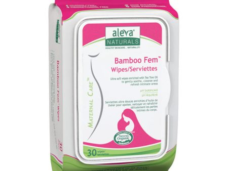 Bamboo Fem Wipes, 30 Count, Aleva Naturals Online