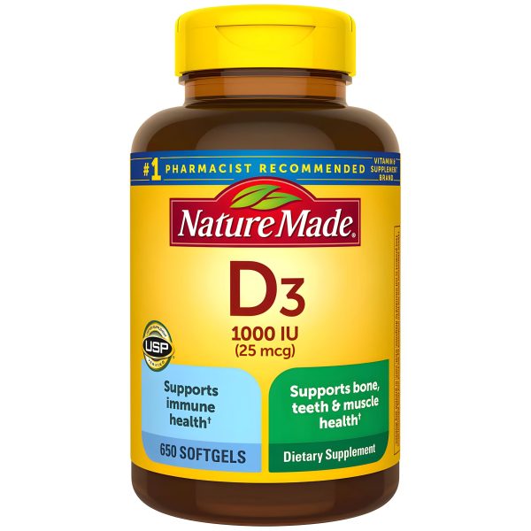 Nature Made D3 1000IU (25mcg) , capsulas For Sale