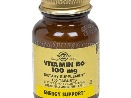 Vitamin B6 100 mg, 100 Tablets, Solgar Online