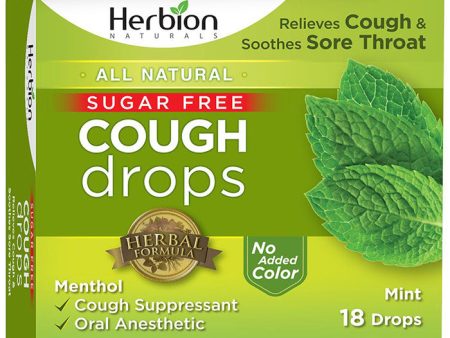 Sugar Free Cough Drops - Mint, 18 Lozenges, Herbion Online