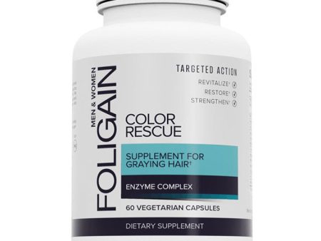 Color Rescue Supplement for Graying Hair, 60 Vegetarian Capsules, Foligain For Sale